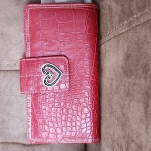 Buxton Faux Red Leather  Alligator Wallet